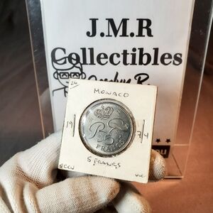 1974 monaco 5 Francs - Rainier III KM# 150